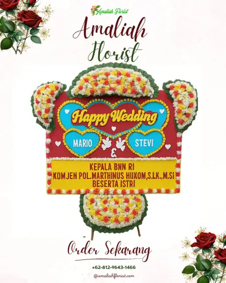 Papan Bunga Pernikahan Kepanjin